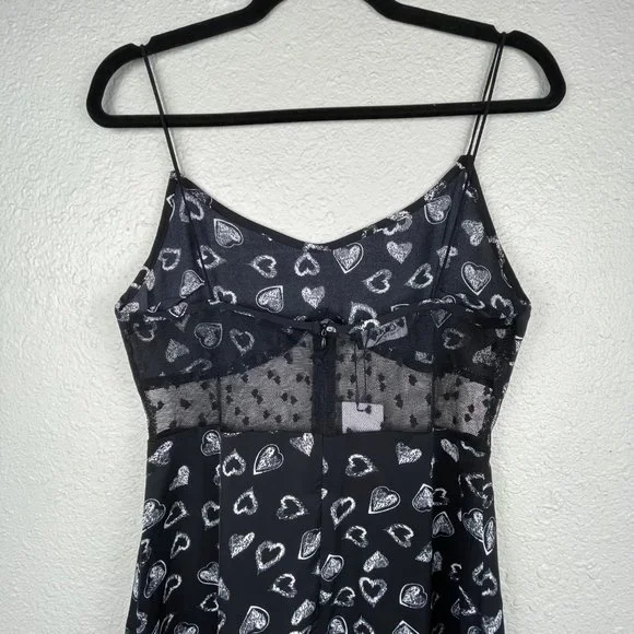 Cider Little Black Heart Midi Dress NWT - Picture 4 of 7